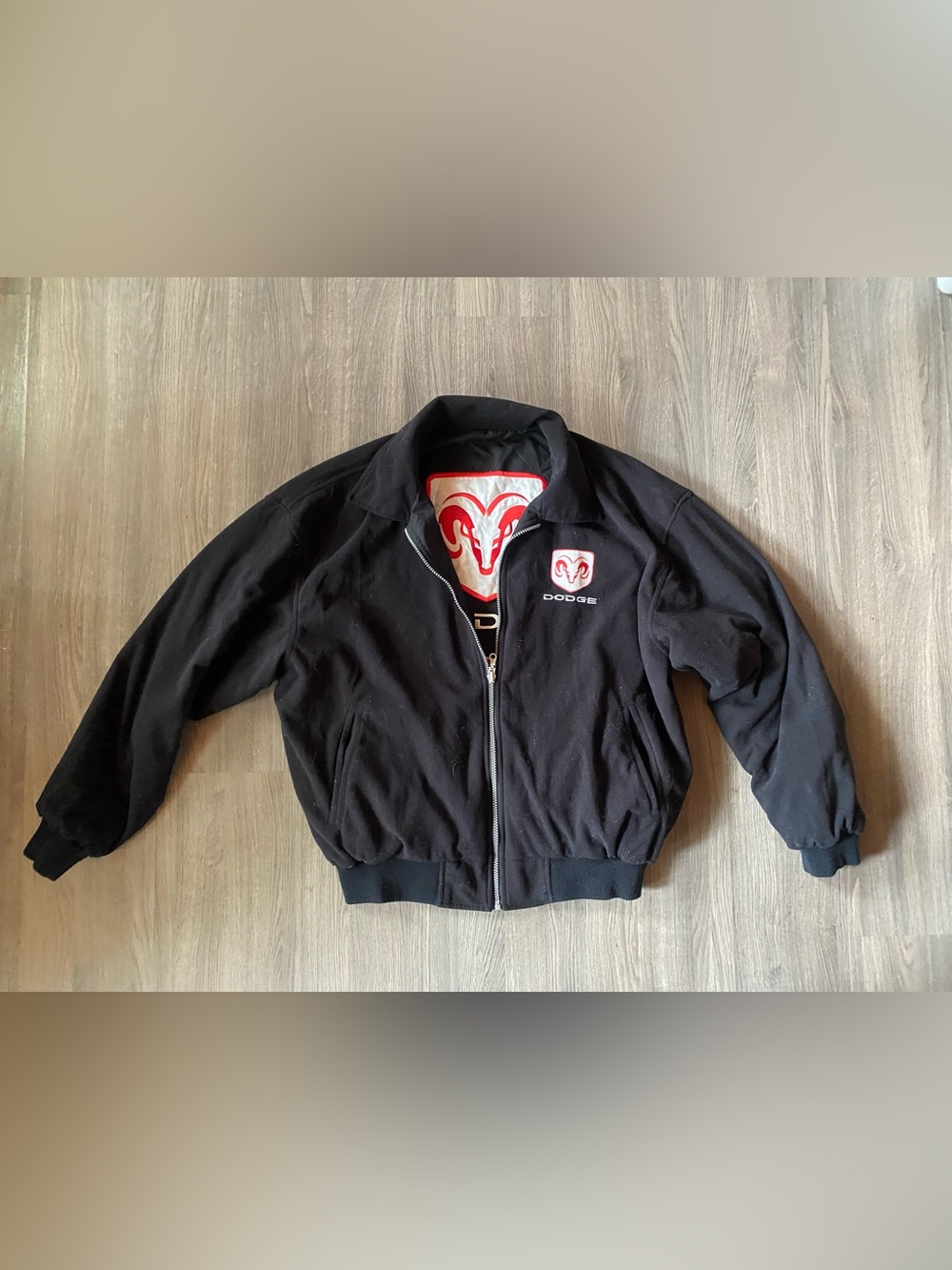 Black & Red dodge Reversible Racing Jacket - Picture 5 of 8